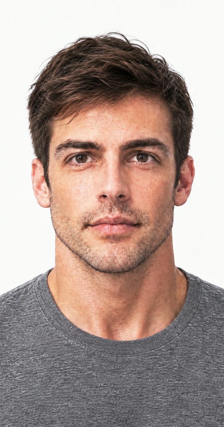 The same face at its potential, simulated